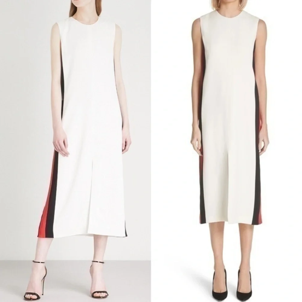 BURBERRY Collectors Runway White Stripe Midi Dress - Picture 1 of 16